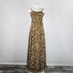 Joy Miss Animal Print Maxi Dress Size S